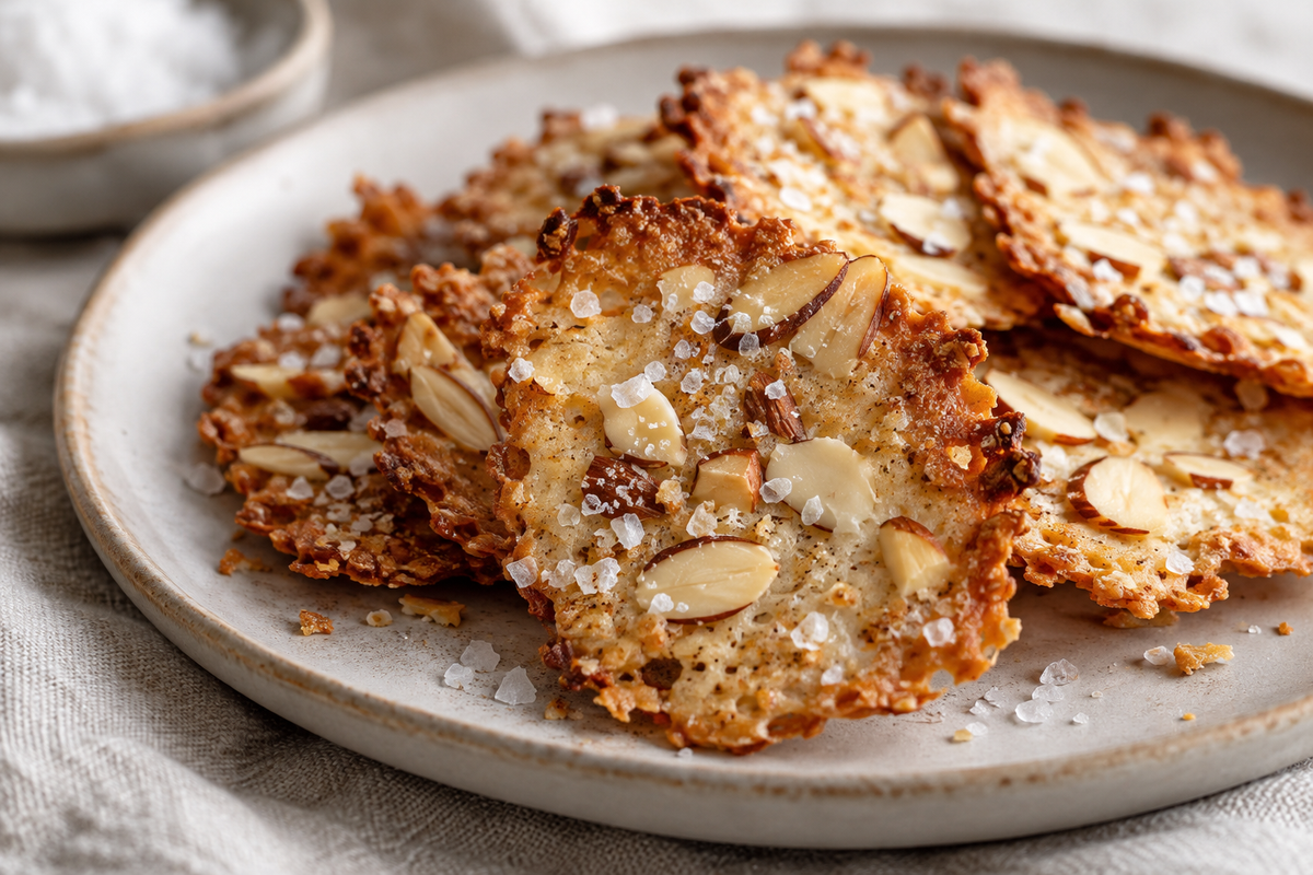 Mandel-Cracker mit Meersalz.