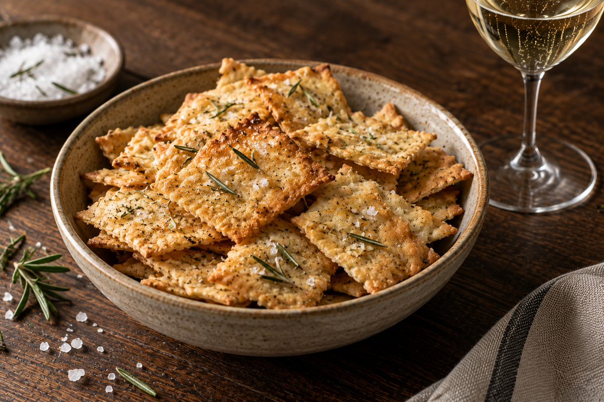 Rosmarin-Meersalz-Cracker