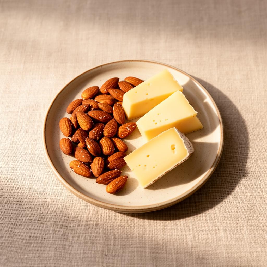 Salzmandeln & junger Comté.